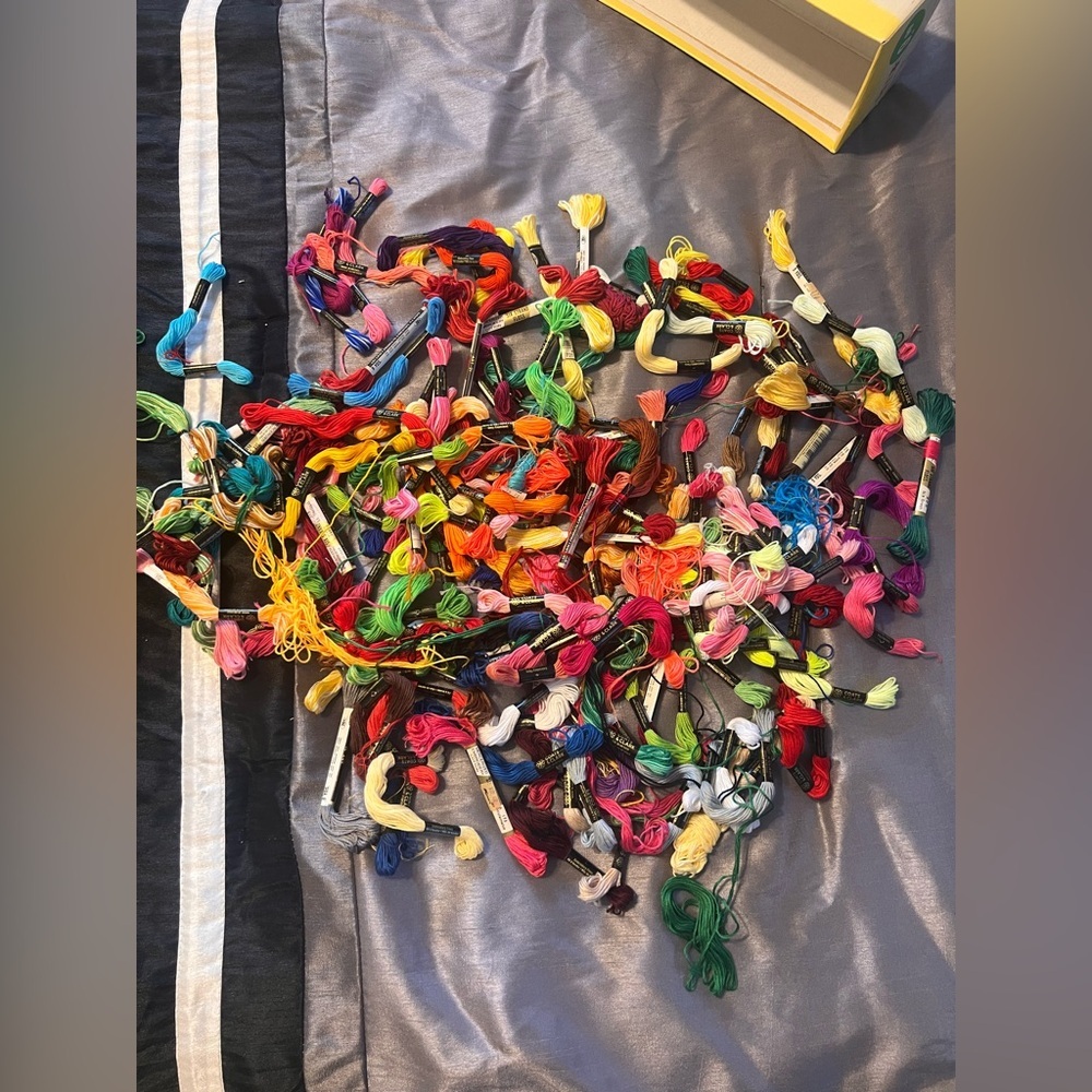 Bundle of assorted embroidery floss